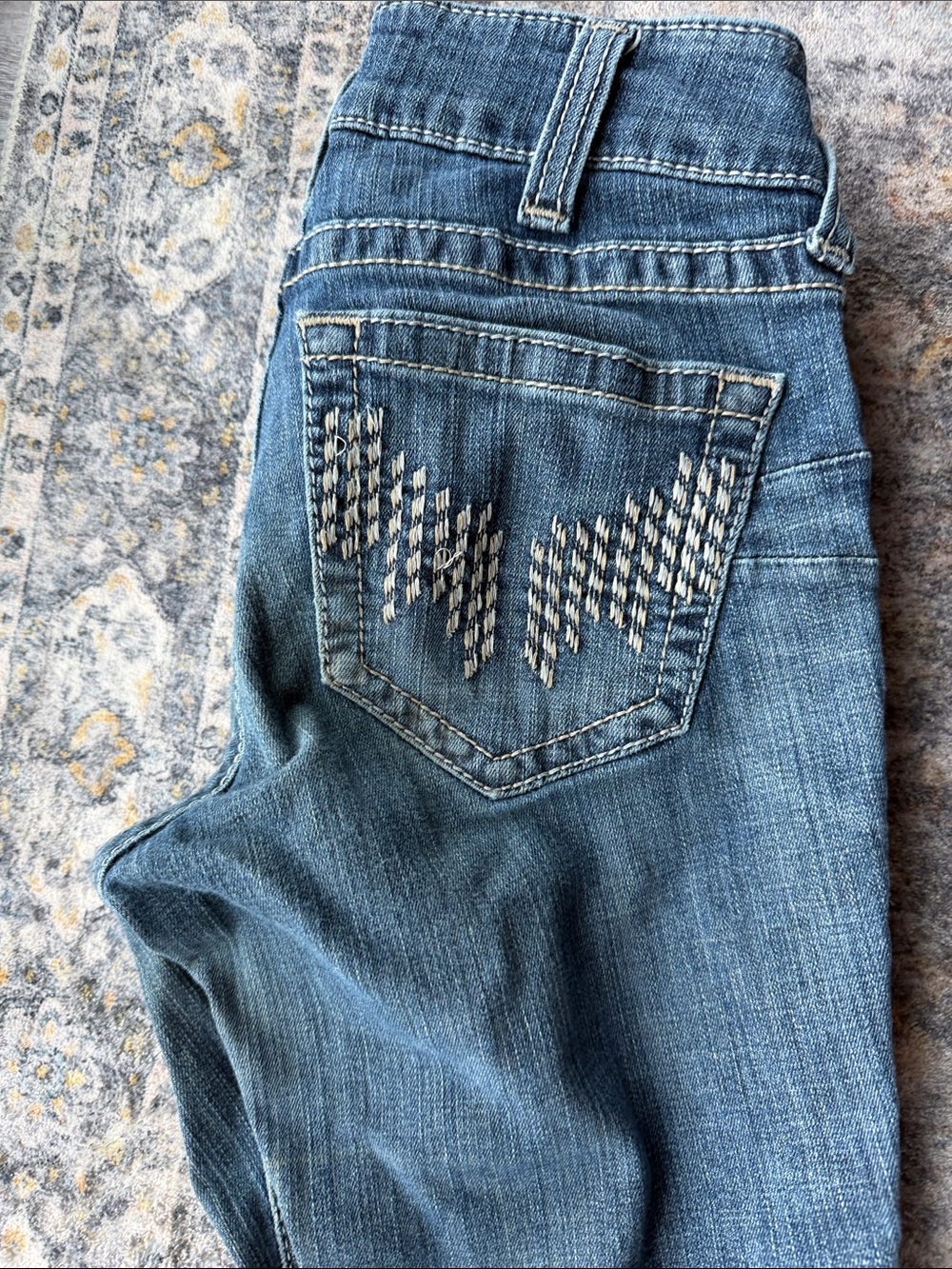 Ariat Women's Boot Cut Jeans in Blue Denim - Picture 5 of 7